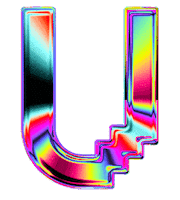 Glitch Letter Sticker
