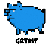Dog Pixel Sticker by Grymt