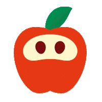 Wink Apple Sticker by elbe-obst