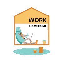 breadnbeyond wfh work from home remote working from home Sticker
