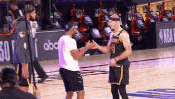 Los Angeles Lakers Hug GIF by NBA