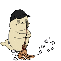 Black Cap Art Sticker by Sappy Seals Community