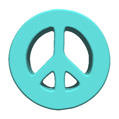 3D Peace Sticker by Free & Easy