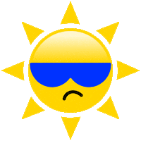 schooldakrevolutie sad sun sunglasses zon Sticker