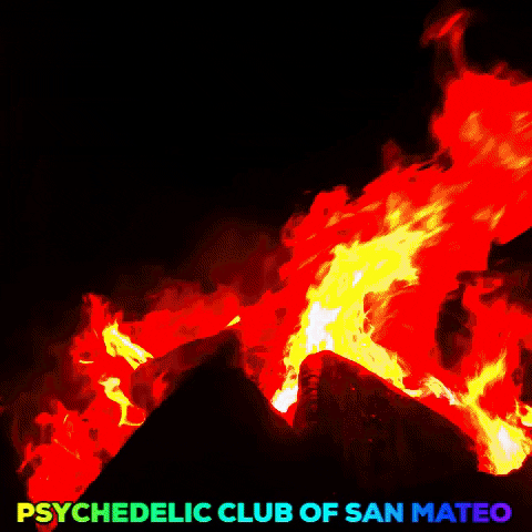 psychedelicsanmateo giphygifmaker rainbow fire trippy GIF