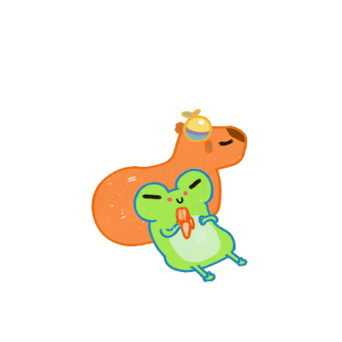 vuanhrod giphyupload frog capybara rodvu Sticker