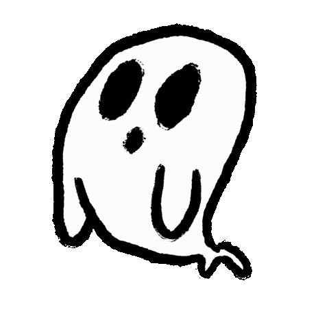 Halloween Ghost Sticker by JenChibi