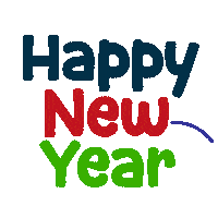 Happy New Year Fireworks Sticker