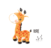 Giraffe Woodland Sticker by Kuma Kuma