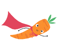 Carrot Cute Fruit Sticker by Bambino Mio