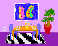 mannietee hotdogs picasso houseplant tongues GIF