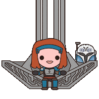 Katee Sackhoff Side Eye Sticker by Disney+