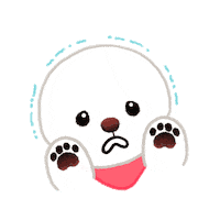 Scared Bichon Frise Sticker by pikaole