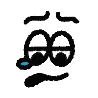 Sad Illustration Sticker