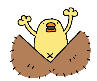 Bird Chicken Sticker by ぴょろりんちょ（ひよこ人間ぴよ）