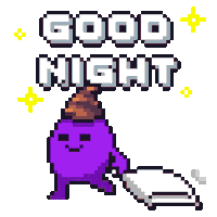 Tired Night Sticker by Potatoz by 9GAG