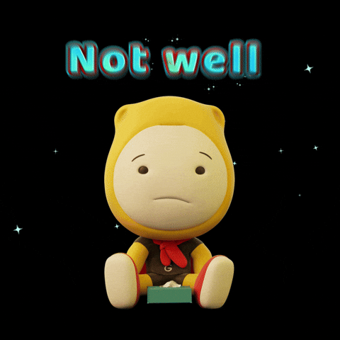 Sad Fever GIF by Gumazing