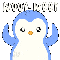 Celebrate Lets Go Sticker by Pudgy Penguins