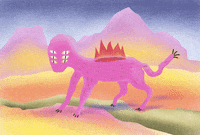 neptunyxa illustration fire alien fantasy GIF