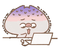 Scared Pig Sticker by 豚豚TunTun