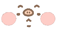 Face Pig Sticker by 豚豚TunTun