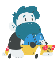 loop car Sticker by Yimbo