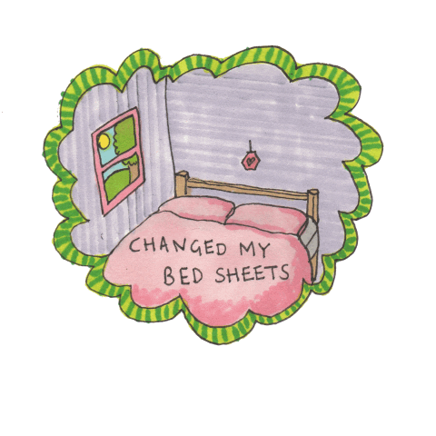 mental health bed Sticker
