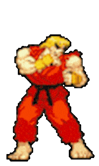 street fighter thumbs up Sticker