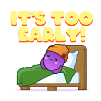 Tired Wake Up Sticker by The Grapes