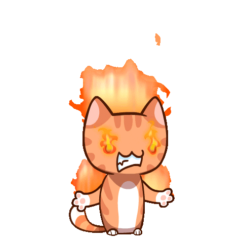 Angry Tabby Cat Sticker by Mino Games