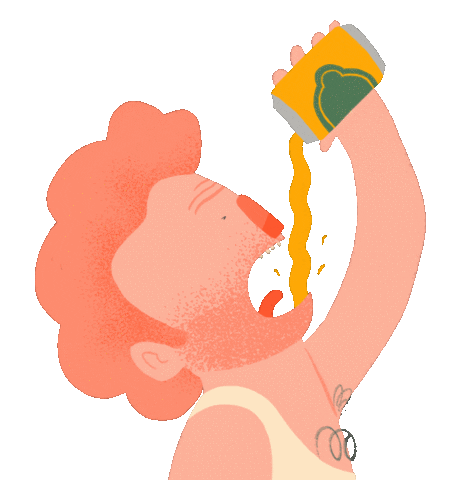 Drunk Cold Beer Sticker by Zeynep Alpay