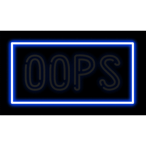 neon oops Sticker