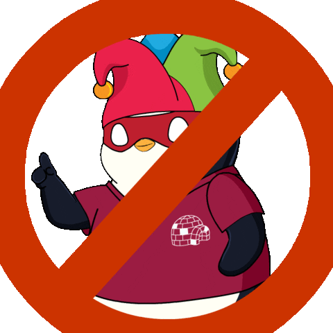 Dont Think So No Way Sticker by Pudgy Penguins