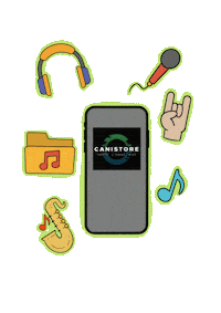 Canistore music mobile instagram rock Sticker