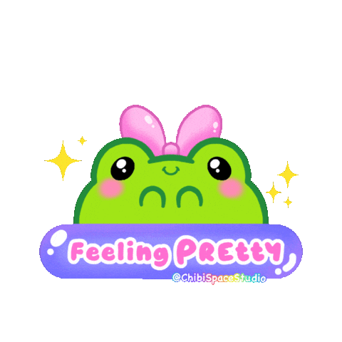 Frog Feeling Pretty Sticker