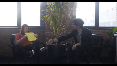 job interview waiting room GIF by All Get Out