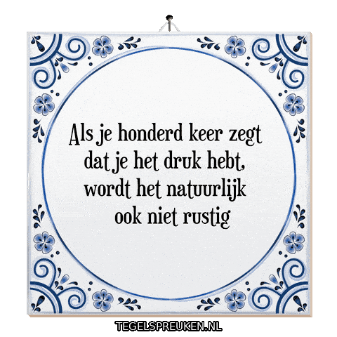 Stress Chaos Sticker by Tegelspreuken.nl