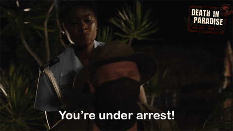Under Arrest Dip GIF by Death In Paradise