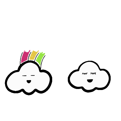 susifrozt giphyupload happy rainbow clouds Sticker