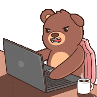 Working Locked In Sticker by BEARISH