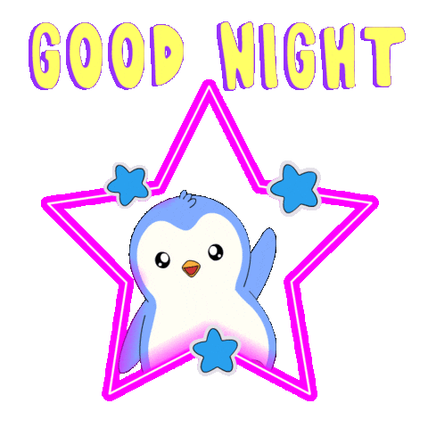 Tired Good Night Sticker by Pudgy Penguins