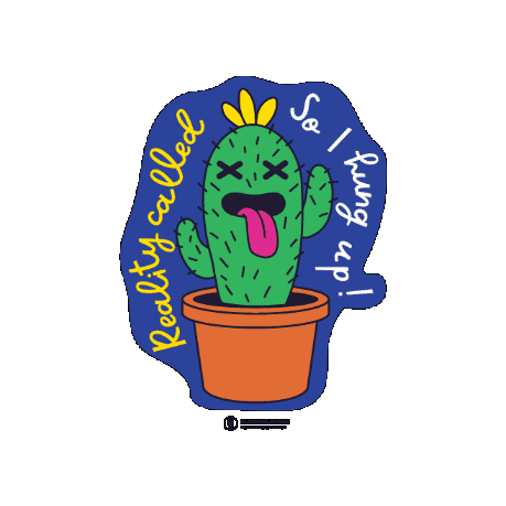 Black_Owl_Design reality designer cactus bod Sticker