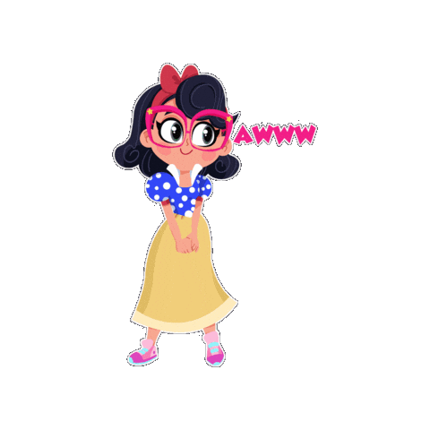 Snow White Awww Sticker by Cool School