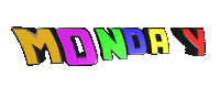 days of the week text Sticker