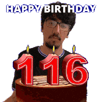 116 Birthday Sticker