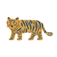 Tiger Leopard Sticker by Teaspoon studio