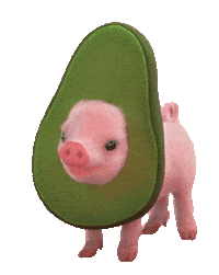 3D Pig Sticker by Moonpig UK