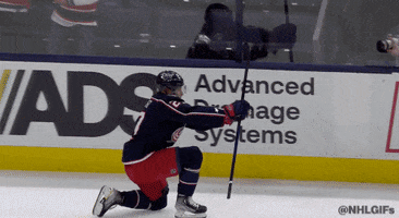 Adam Boqvist Celebration GIF by Columbus Blue Jackets