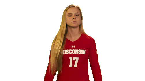 Wisconsin Volleyball Sport Sticker by Wisconsin Badgers