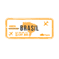 Subviagens brasil viagem carimbo passaporte Sticker